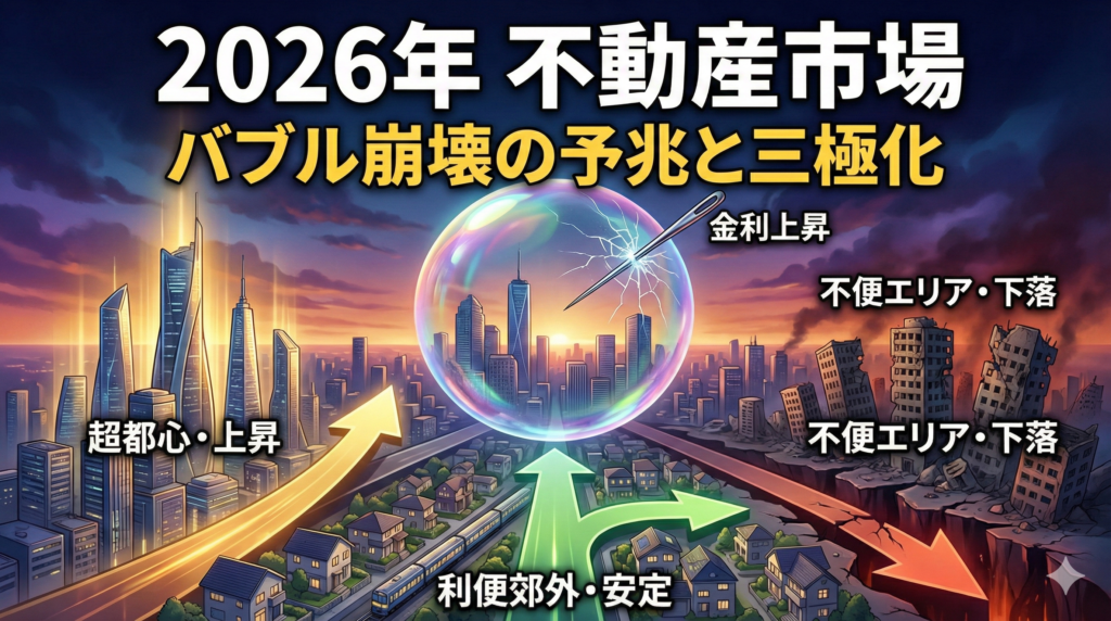 2026年の不動産価格はどうなる？バブル崩壊の予兆と「三極化」する市場の歩き方
