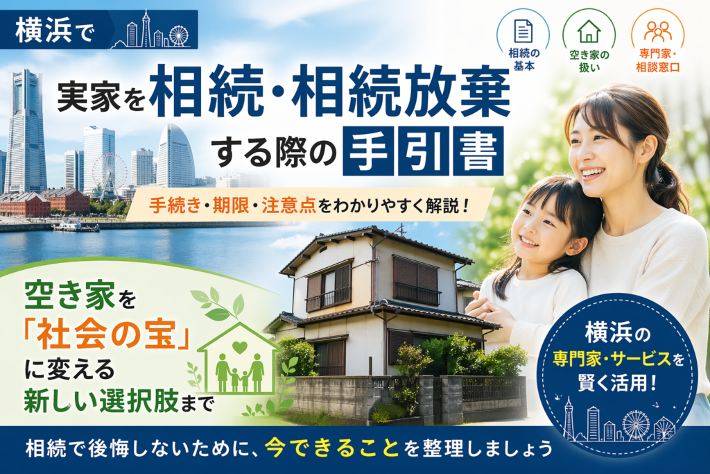 横浜で実家を相続・相続放棄する際の手引書：空き家を「社会の宝」に変える新しい選択肢まで